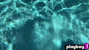 hot black babe ana foxxx poses sexy by pool then masturbates 😍💦