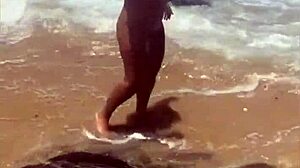 She stripped naked on the beach for everyone to see