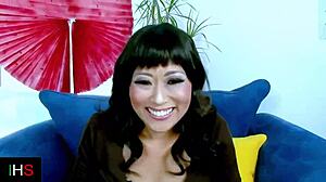 black stud pounds beautiful asian beauty's shaved pussy hard