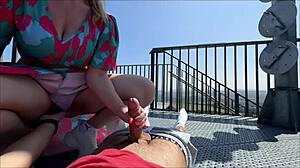 hey big ass slut wanna take this monster cock right here at the risky public viewpoint?