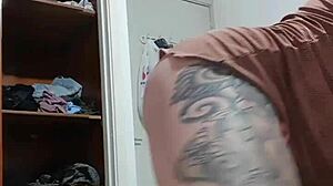 Julianna prado shemale crossdresses strokes huge cock in lingerie solo