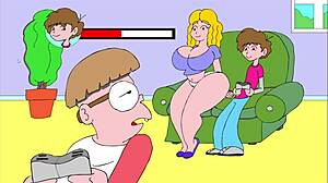 teasing erotic flashing on the cozy sofa