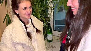 oh damn these two petite teen beauties beg for creampie doggystyle and facial cumshots so bad!