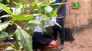 lagos schoolgirl bent over rides bbc cowgirl anal creampie doggystyle