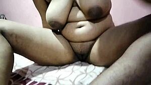 Indian Bhabhi Cheats with Friend Sucking Natural Tits and Thick Cock