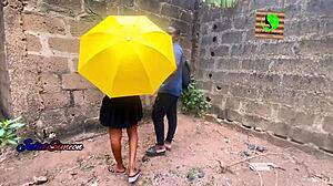 lagos schoolgirl bent over rides bbc cowgirl anal creampie doggystyle