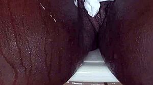 black milf shaves her wet pussy closeup homemade on xvred