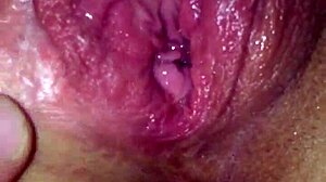 mature woman masturbates intensely with vibrating toy up close