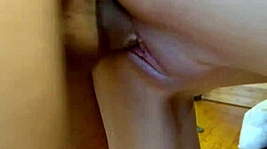 Cum on her ass after DOGGYSTYLE pounding and deepthroat blowjob CLOSEUP!