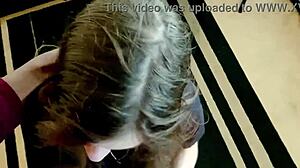 lesbian roommate pays rent slurping huge cock like a desperate slut... wild