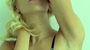 blonde fingers big pussy lips watching mirror masturbation