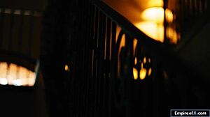 guy pounds his blonde girlfriend's shaved pussy while she's dressed in sexy cosplay