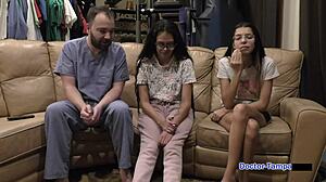 DR TAMPA'S TAMPA UNIVERSITY PHYSICAL ANGEL SANTANA SPREADS SHAVED PUSSY FOR PATIENT!