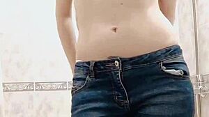 skinny teen brunette pisses through panties into bath squeezes for mouth