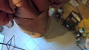 Hubby wants cum all over my new brown jacket while I smoke want to watch