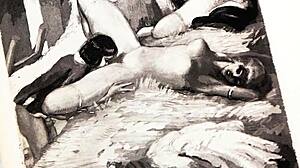 vintage hairy beaver teases in retro erotic vibes