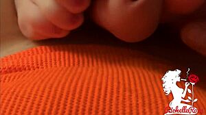 Richelle Rose's Amateur Milf Footjob Teases Big Cock