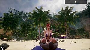 Curvy Big Ass Big Tit White Milf Serenia Fucks Nero's Big Black Cock on Beach