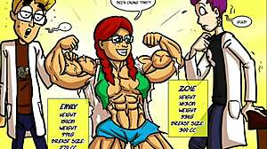 zoie and emily clash in steamy female MUSCLE growth battle