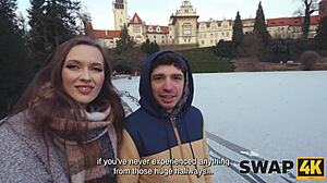 a sunday walk led to swapping this perfect latina body for our first bisexual threesome in bed