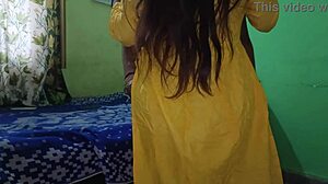 indian bhabhi bent over for doggy style pounding with dever