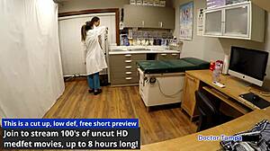 DR TAMPA'S TAMPA UNIVERSITY PHYSICAL ANGEL SANTANA SPREADS SHAVED PUSSY FOR PATIENT!