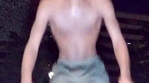 heart races picking up athletic black brunette cutie for dorm daddy fun