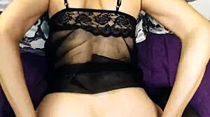 skinny wife in lingerie begs for rough anal pounding on her tight ass pov