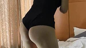 Big Ass Teen Jumpsuit Workout Teases Brazilian Curves