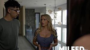 Step Mom's Big Tits and Ass Covered in Hot Cum Explosion 