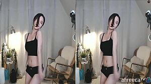 Raw Korean blowjob babe swallows deep and sloppy!