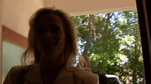 Big Black Cock Fucks Mommy's Shaved Pussy Deep in Fishnets and Heels