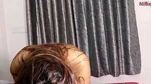 18 year old indian girlfriend seduces boyfriend with sloppy deepthroat and doggystyle pounding