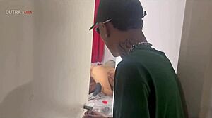 Skinny blonde mii angel joins dutra sura and cousin's monster cock for wild bisexual threesome