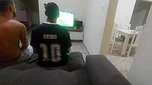 had to fuck my husband's friend from a bet but got so horny we did double penetration together