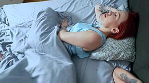 Step Mom Jerks and Rides Son's Huge Cock in Hotel Shame