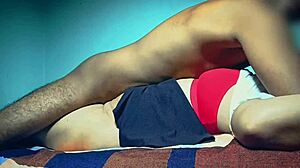 Cute Desi Girlfriend Moans Through Hard Blowjob and Rough Missionary Fuck by Lover