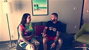 Amateur screams in rough missionary as first-time sub stepsis takes bareback orgasm pounding