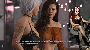 Cosplay girls strip tease panties in debauchery game