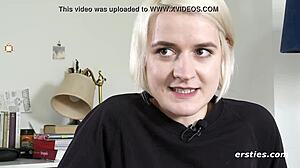 Luisa's Close-Up Pussy Quivers Through Drenching Squirting Orgasm with Natural Tits Bouncing