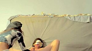 mommy dominatrix fingers ass and pegs guy into submission