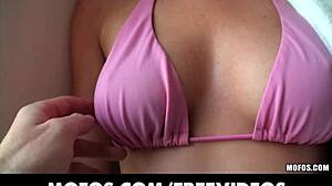 Bikini babe spreads ass wide for closeup homemade pov anal gaping tape