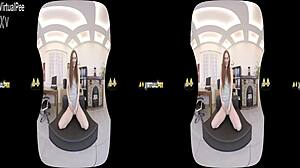 i get so turned on watching kinky redhead soak clothes in her warm piss