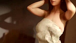 hey tifa's tight ass loves monster cock anal creampie riding hard