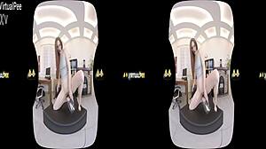 i get so turned on watching kinky redhead soak clothes in her warm piss