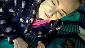 amateur couple homemade huge cock blowjob ends with cum mouthful swallow