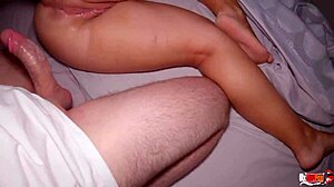 one bed shared by stepson and stepmom sparks forbidden taboo rough pov creampie homemade big tits action