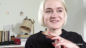 Luisa's Close-Up Pussy Quivers Through Drenching Squirting Orgasm with Natural Tits Bouncing