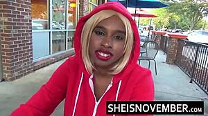 hd sheisnovember screams as thick ebony ass bounces in rough anal doggystyle