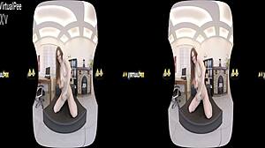 i get so turned on watching kinky redhead soak clothes in her warm piss